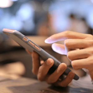 using a smartphone